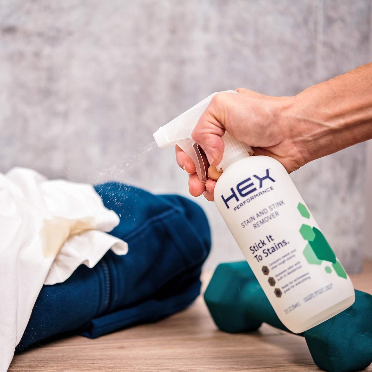 HEX Performance Stain & Stink Remover, Fragrance Free, 12oz (Pack of 2) - Designed for Activewear, Eco-friendly: Health & Personal Care