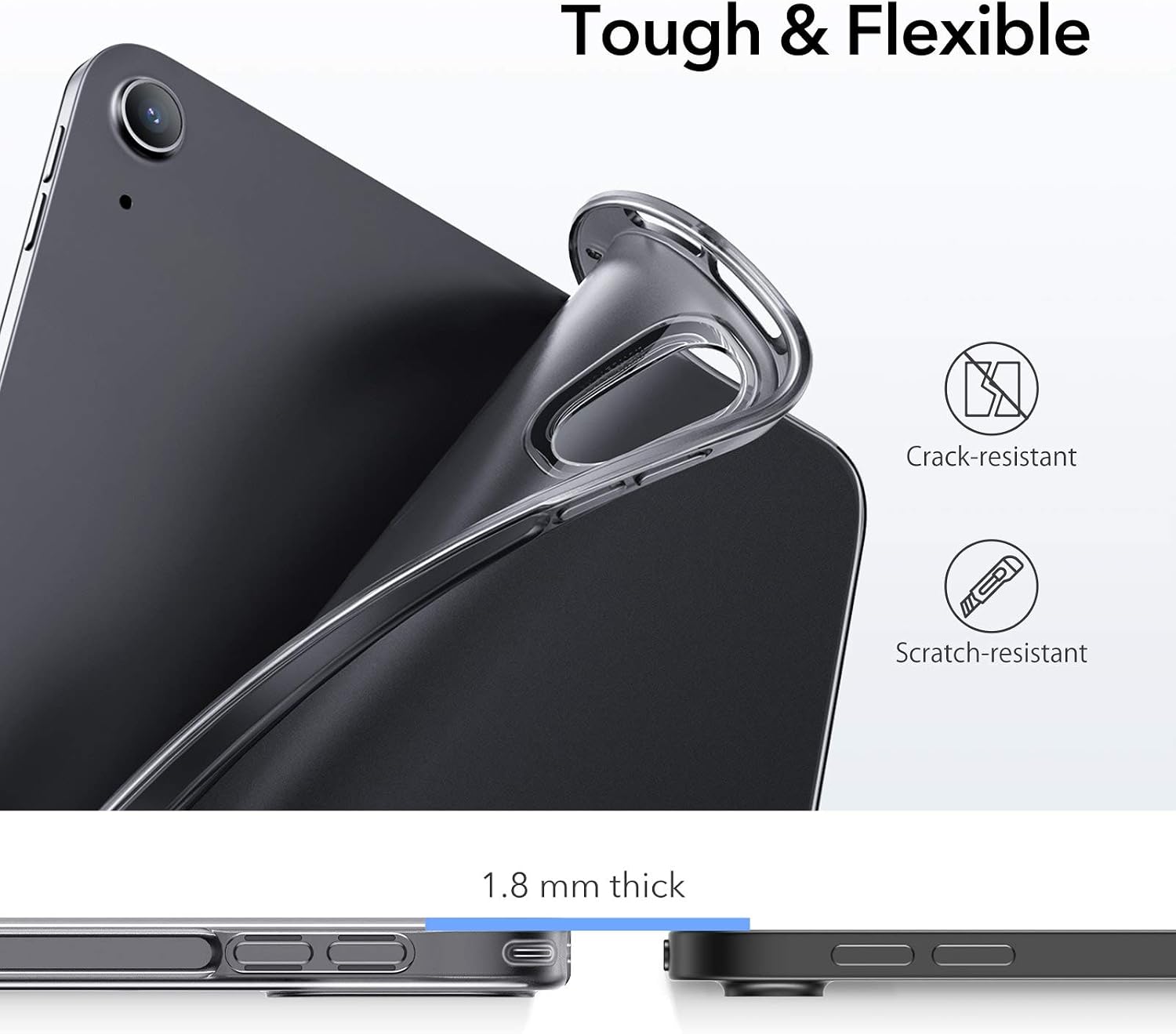 ESR Back Case for iPad Air 11 Inch M4/M3/M2 (2026/2025/2024) & Air 6th/5th/4th Gen(2022/2020), Slim&Light, Anti-Yellowing - Image 5
