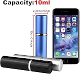 Zingso 3x 10ml Refillable Travel Perfume Atomiser Bottles Black Silver Blue view 2