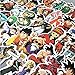 Jasion 50-Pcs Vinyl Stickers Waterproof Anime Graffiti Decals for Water Bottles Cars Motorcycle Skateboard Portable Luggage Phones Ipad Laptops