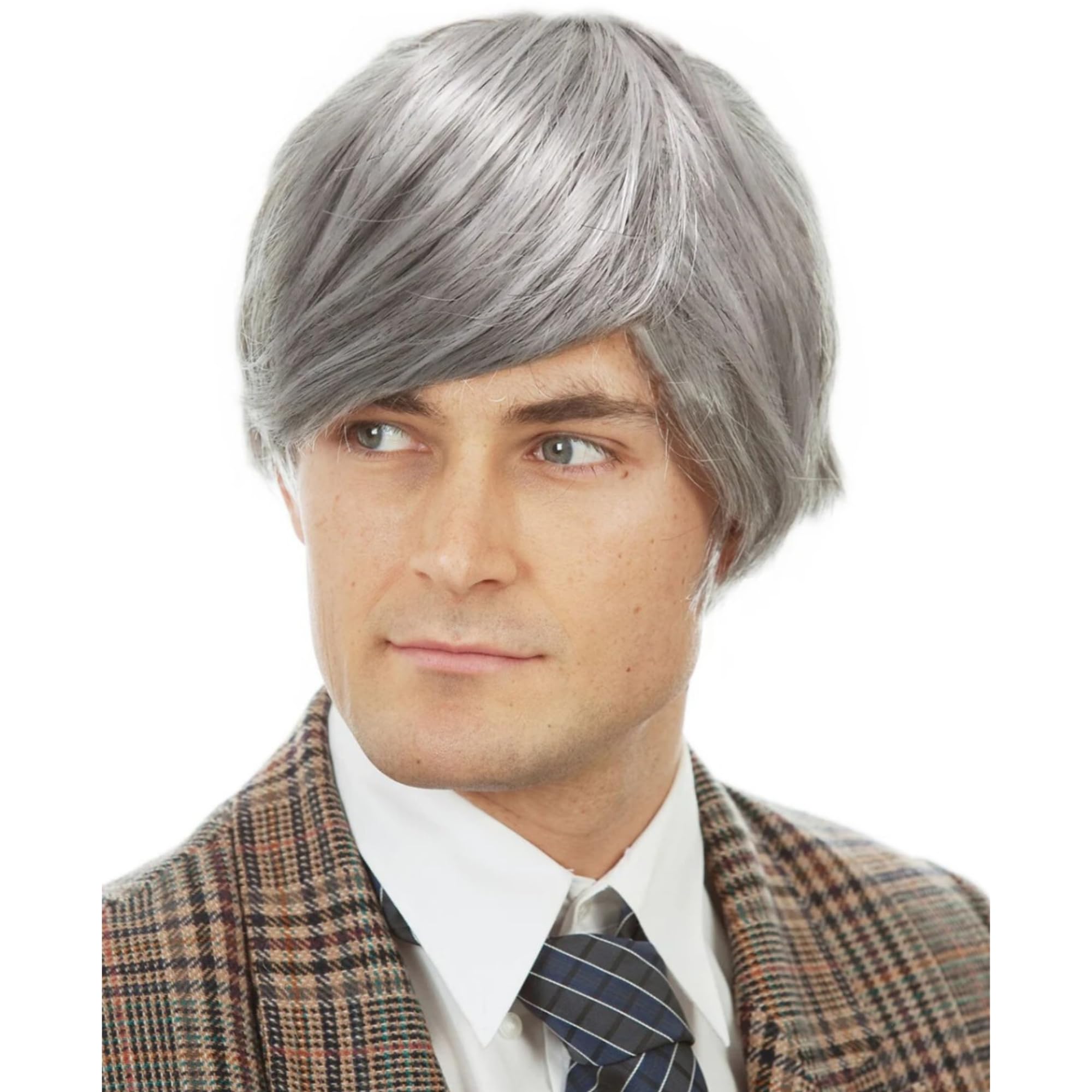 ALLAURA Old Man Grey Wig Silver Grandpa Costume — One Size Fits All — image 1