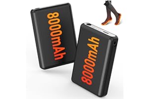 Netraty 2Pack 5V2A 8000mAh Rechargeable Batteries for Heated Socks Spare Battery,4 Heating Settings Replacement Large Capacit