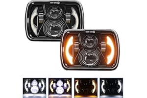 AUIMSOCO 5x7 7x6 LED Headlights Hi/Lo Beam, for International 4700 4900 8100 9900 9900i, Plug and Play, Pack of 2