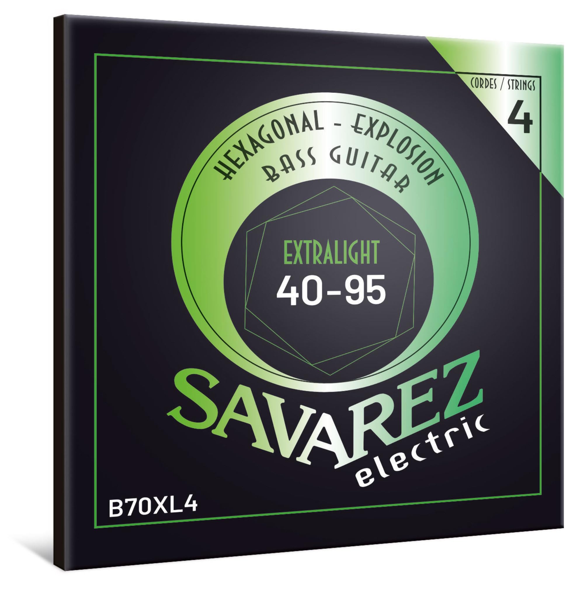 Strings for Electric Bass Hexagonal Explosion Set 4-string Extra Light .040-.095