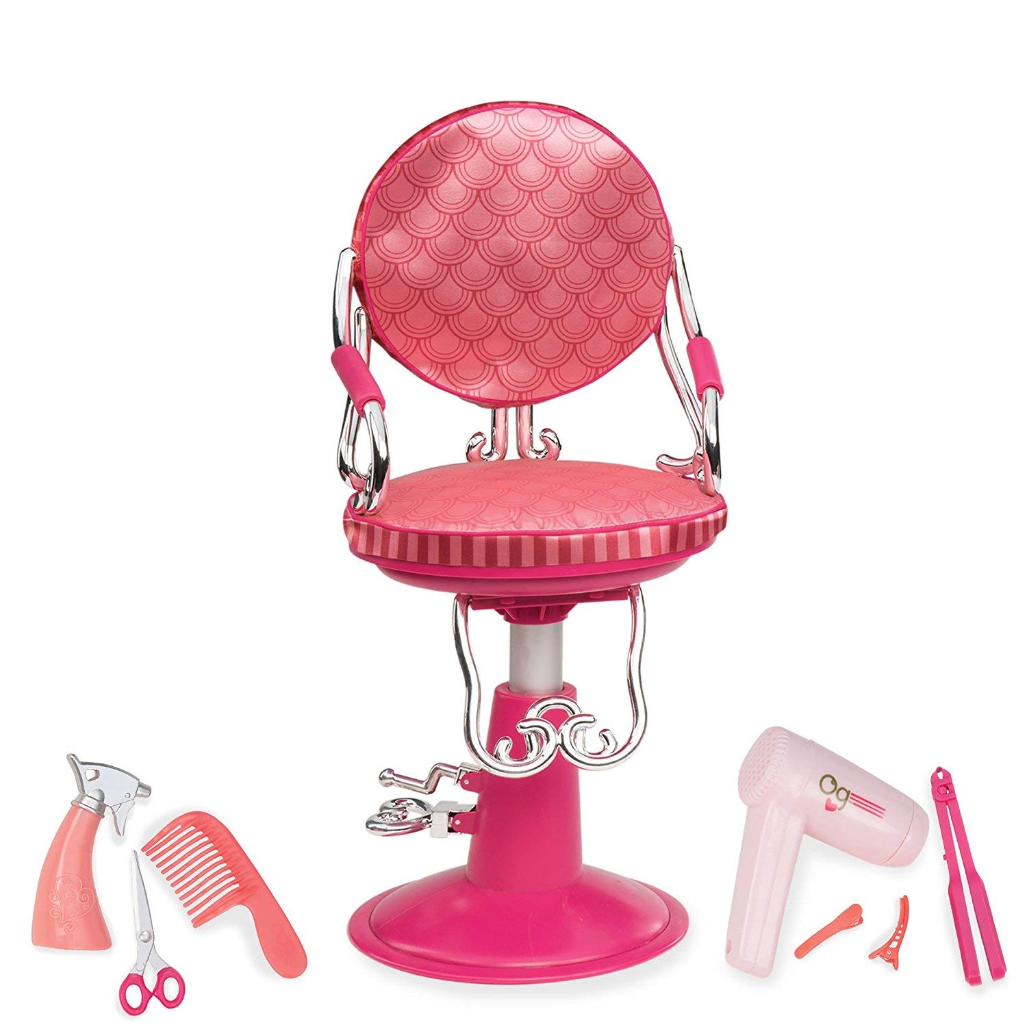 Our Generation 44482 Salon Chair Coral Hairdressing Chair With Accessories For Dolls Carol Buy Online In Andorra At Andorradesertcartcom Productid 50246913