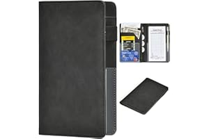 HerriaT Leather Waiter Book for Waitress - Server Wallet With Zipper Pocket, Cute Waitstaff Organizer With Money Pocket Fit Apron