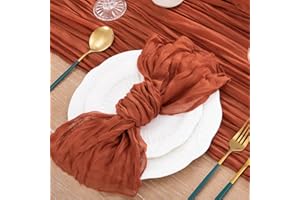 MLMC Terracotta Cheese Cloth Napkins Fall Napkins Set of 24 Gauze Cheese Cloth Napkins Thanksgiving Dinner Napkins 21"x21" Rustic Fall Napkins for Wedding Baby Shower Fall Table Decor