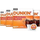 Dunkin&rsquo; Original Blend Medium Roast Coffee, Keurig K-Cup Pods, 176 Count | 4 boxes of 44 single serve coffee pods each, Rich &amp; smooth flavor, Made with arabica coffee, Shelf stable, SNAP EBT eligible