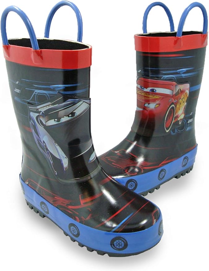 Disney Pixar Cars 3 Rubber Rain Boots for Toddler Boys feat. Lightning
