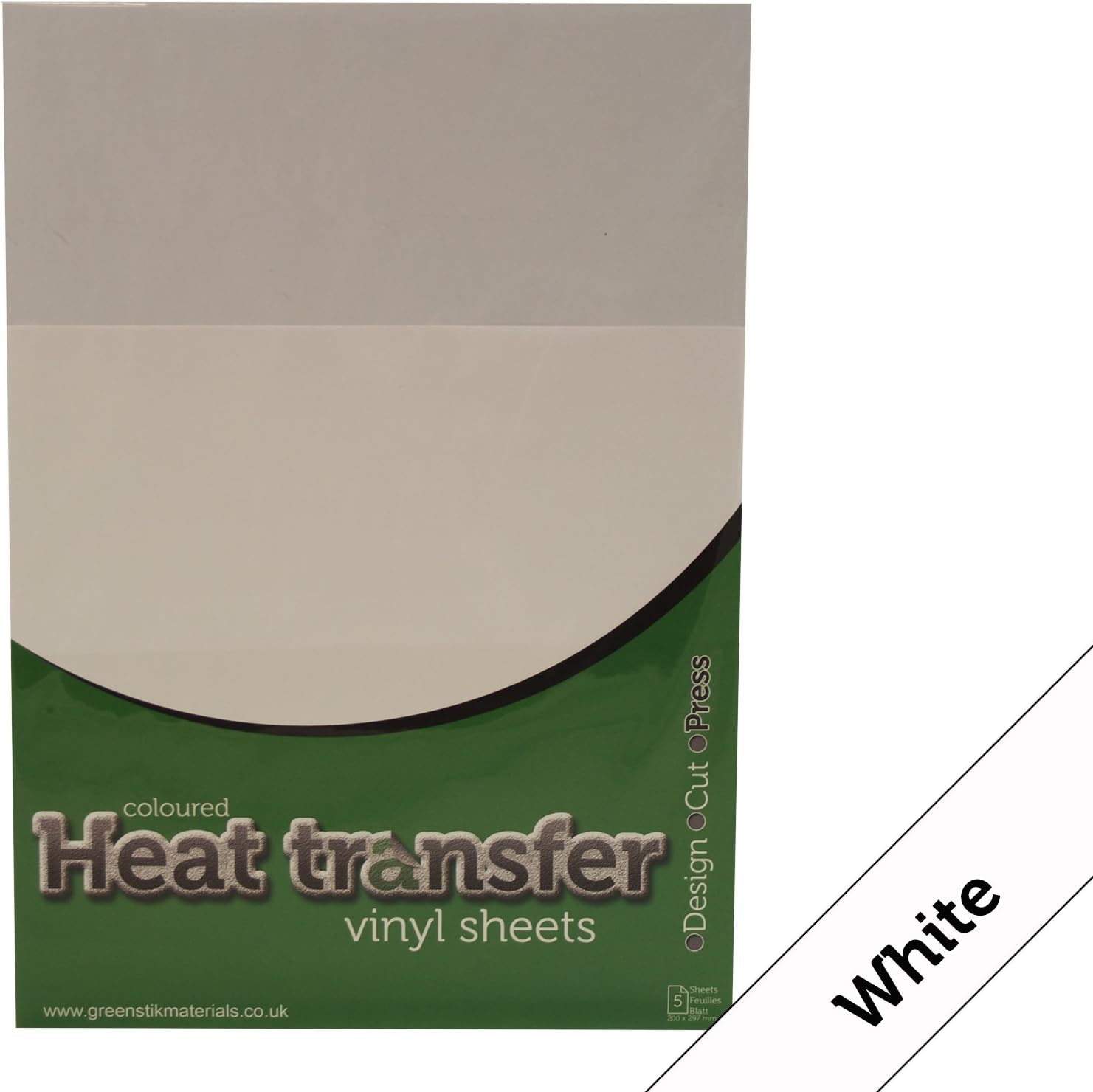 5 x White (401) Poliflex Premium Heat Transfer T Shirt Apparel Garment Textile Vinyl Sheets