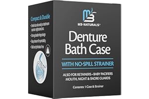 Denture Bath Case and Retainer Case | FSA HSA Approved | Denture Cleaner Cup for Aligners Retainers Mouthguards and Dentures 