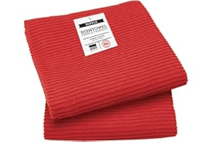 Now Designs Ripple Kitchen Towel, Set of 2, Red