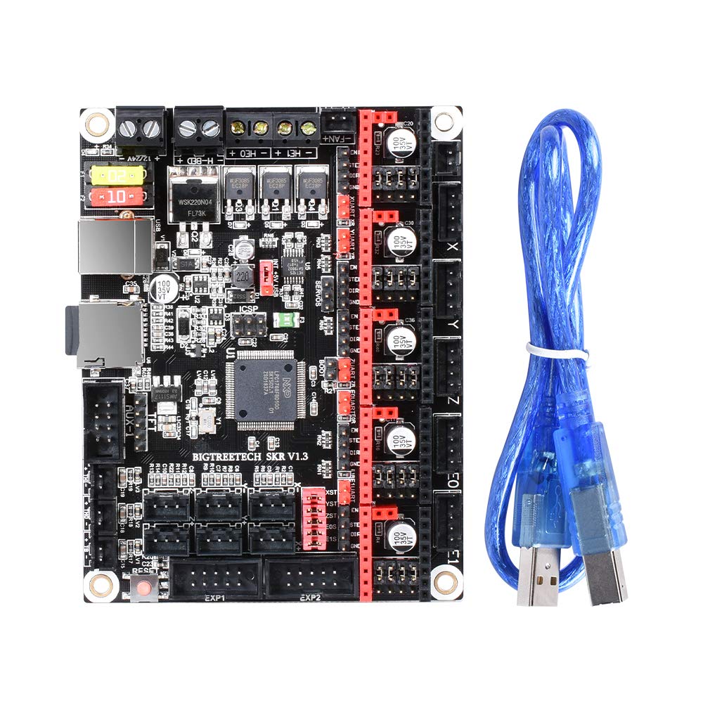 BIQU DIRECT SKR V1.3 32bit 3D Printer Control Board with CE Smoothieboard&Marlin Open Source Compatible with Ramps1.5/1.6 Support A4988/8825/TMC2208/TMC2100 Drivers