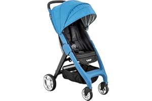 Larktale chit Chat Stroller | Lightweight Compact Stroller for Babies and Toddlers 6 Months and Up | Best Compact Stroller for Travel | Features One-Handed Steering and Easy Fold, Freshwater Blue