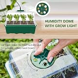 VDYXEW Seed Trays Propagator with Lights 24-Cell 0.8mm PVC 2 Pack view 6