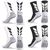 MENDENG Men's Grip Socks - Non Slip Soccer & Hospital Socks