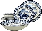 Tudor Royal 12-Piece Round Porcelain Dinnerware