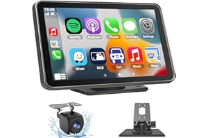 BETRMA Portable Wireless Carplay Car Stereo - 7'' HD Touch Screen Carplay & Android Auto, 1080p Backup Camera, GPS Navigation Drive Mate with Mirror Link/AUX/FM/Bluetooth for All Vehicles