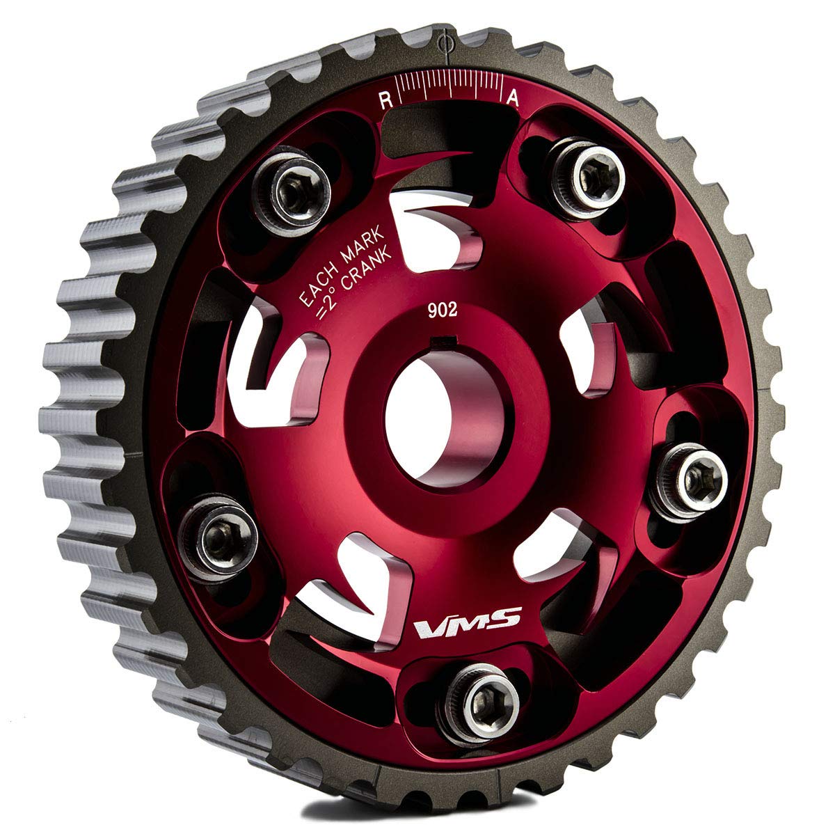 VMS RACING Adjustable Fang CAM GEAR in RED Anodized