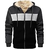 HVERDE Men's Winter Heavyweight Jacket Thermal Fleece Jackets Full Zip Sherpa Lined Warm Thick Coats