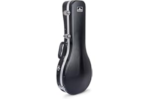 Crossrock CRA860MABK A-style Mandolin Case with Backpack Straps, ABS Molded Hardshell in Black