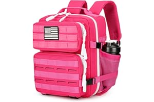 HongXingHai 9L Mini Tactical Backpack 9L Assault Pack 9L Tactical Backpack Hiking Fitness Backpack（Rose Red）