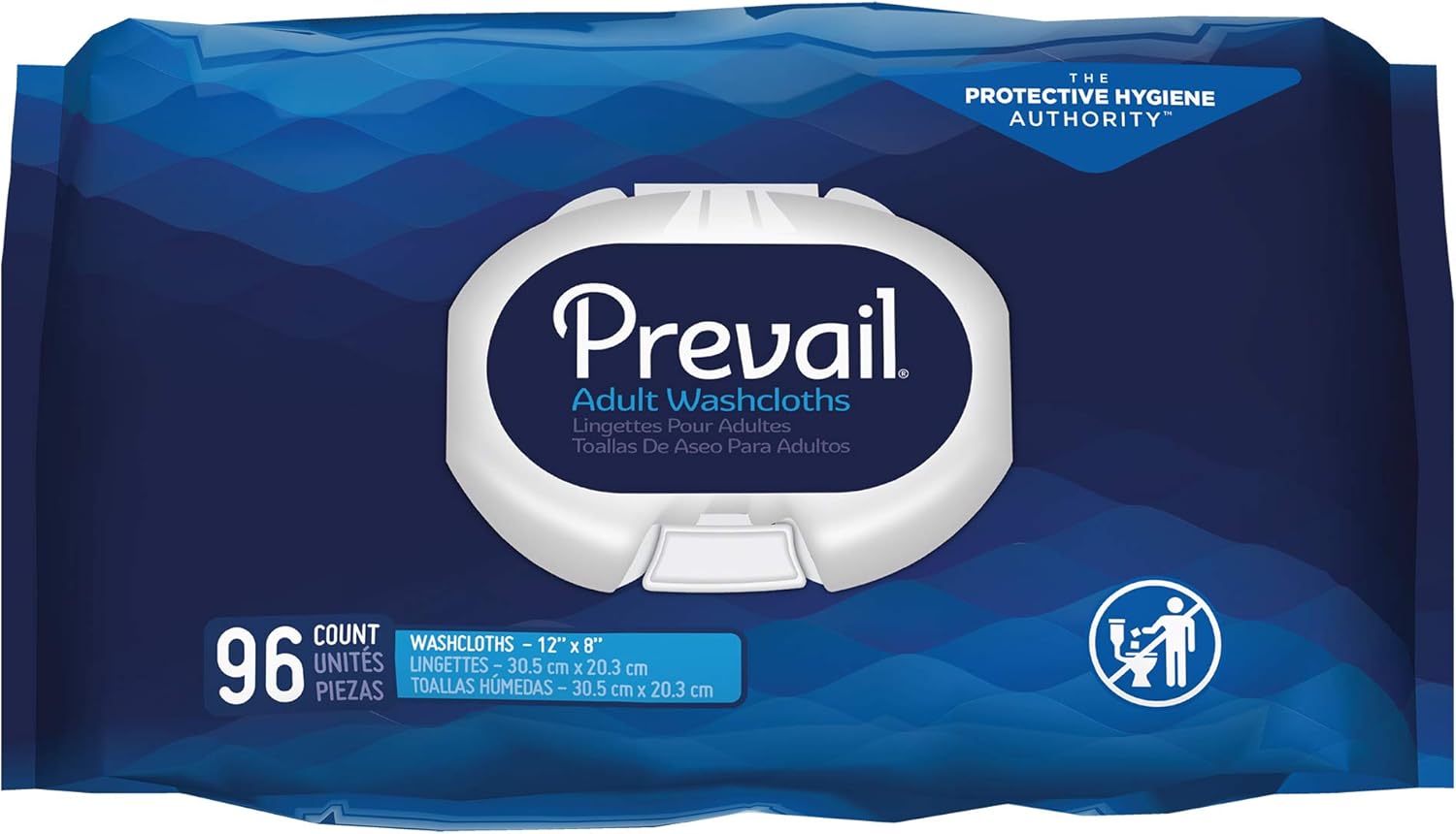 Prevail Incontinence Washcloths, Softpack, 96 Count (Pack of 6 (576 Count)): Health & Personal Care