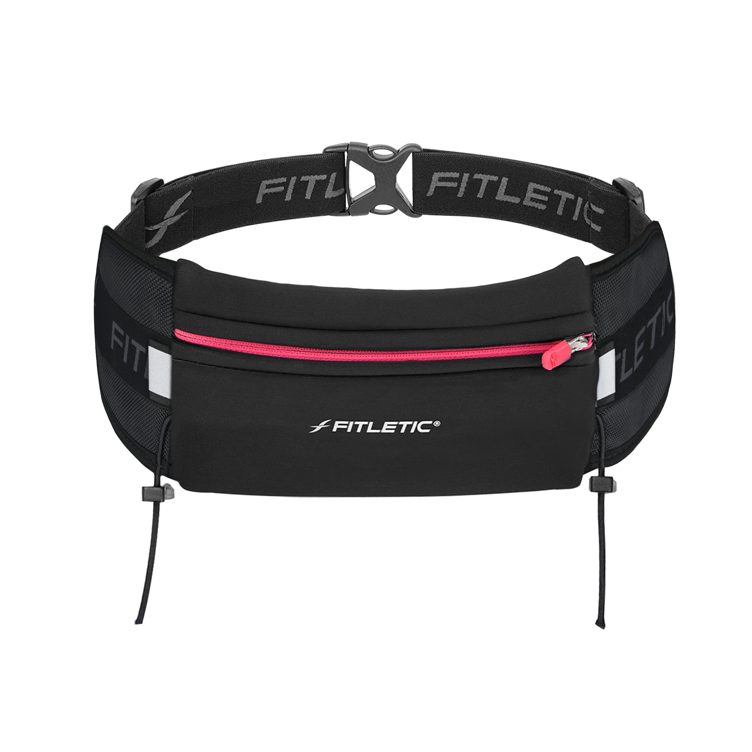Fitletic NO6 Bum Bag with a neoprene multi-coloured black/pink Size:Taille Unique