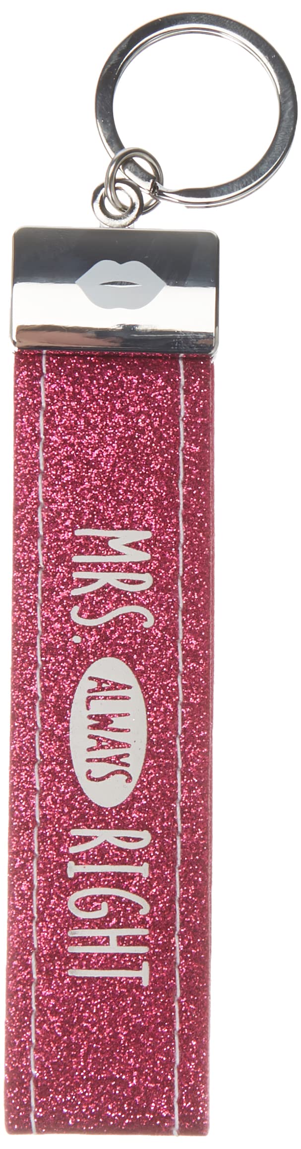 Depesche 004298-085 Loops Keyring Felt with Engraved Metal Closure and Iconic Print Glückspilz (Lucky Mushroom) Red Approx. 18.7 x 4.4 x 1 cm