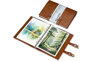 Lightwish Watercolor Sketchbook,100% Cotton Acid Free Watercolor Journal,300gsm/140lb Hot Press Watercolor Paper for Artists,