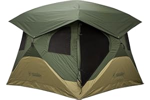 GAZELLE TENTS Gazelle T4 Overland Edition GT401GR Pop-Up Portable Camping Hub Tent, Easy Instant Set up in 90 Seconds, Alpine Green/Moss, 4-Person, Family, Overlanding