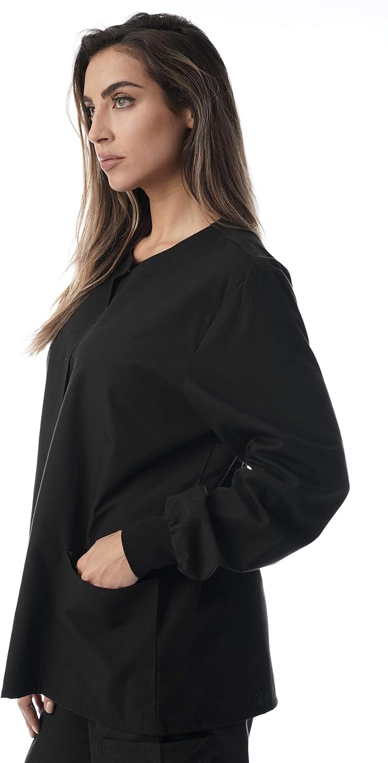 Just Love Womens Solid Medical Scrub Jacket Nurse Uniform Lab Coat: Clothing