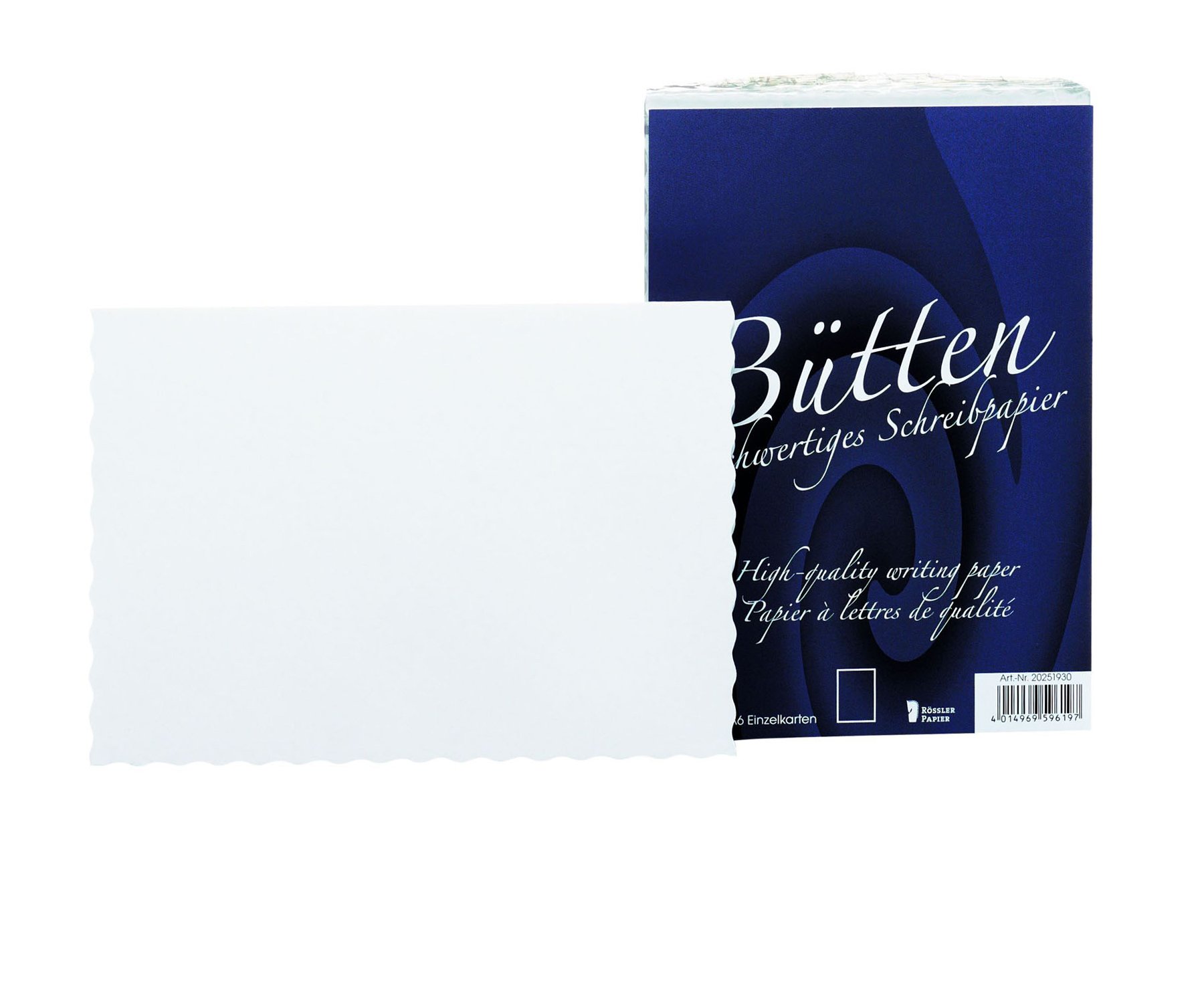 Rössler 20251930 A6 Deckle Edged Postcard - White