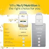 Nu U Nutrition Vitamin D 1000IU 365 Softgels UK Made D3 1 Day 1 Year view 5
