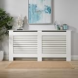 Home Source Radiator Cover Wooden Wall Cabinet White Extra Large 172cm view 2