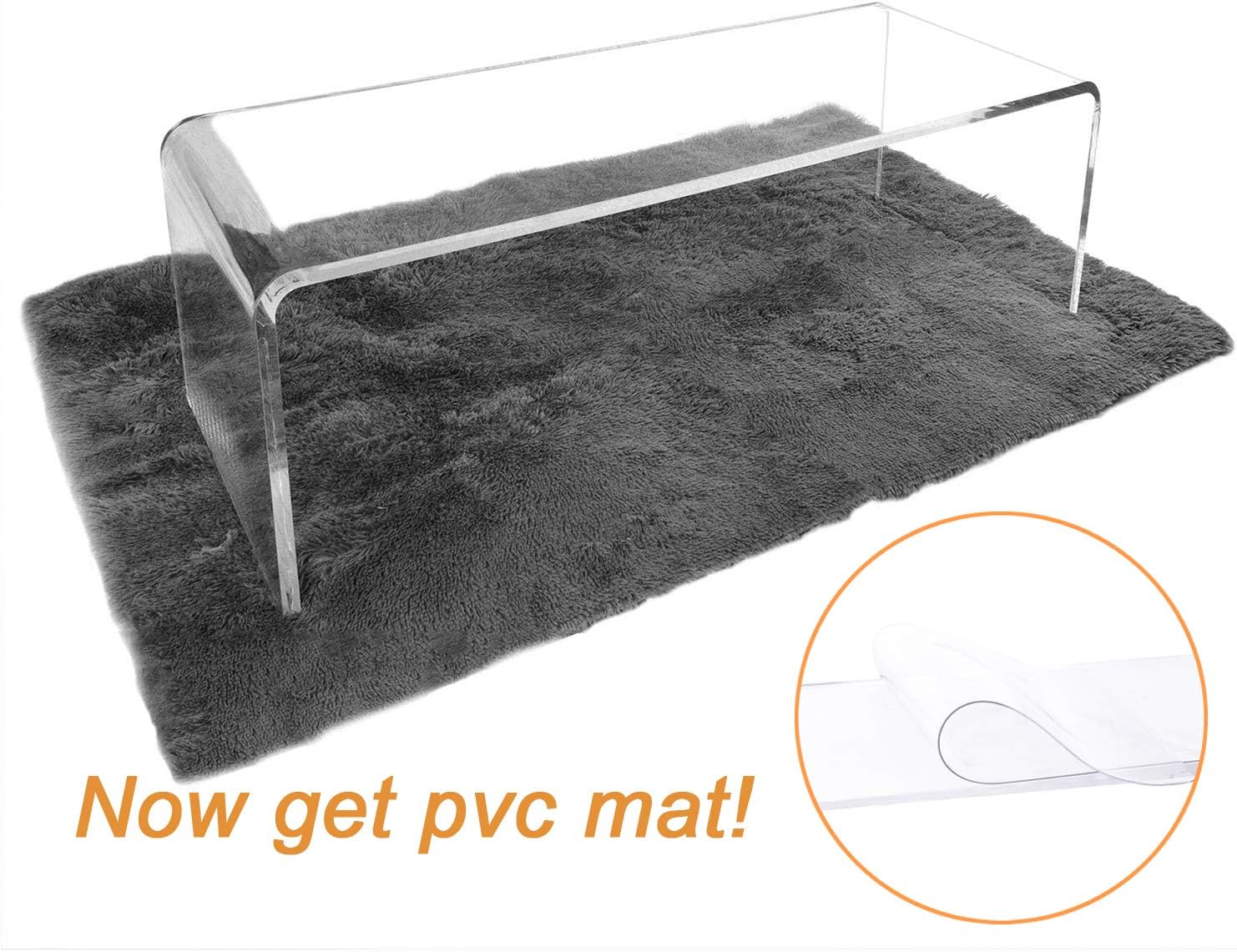 WAHFAY Acrylic Coffee Table, 50