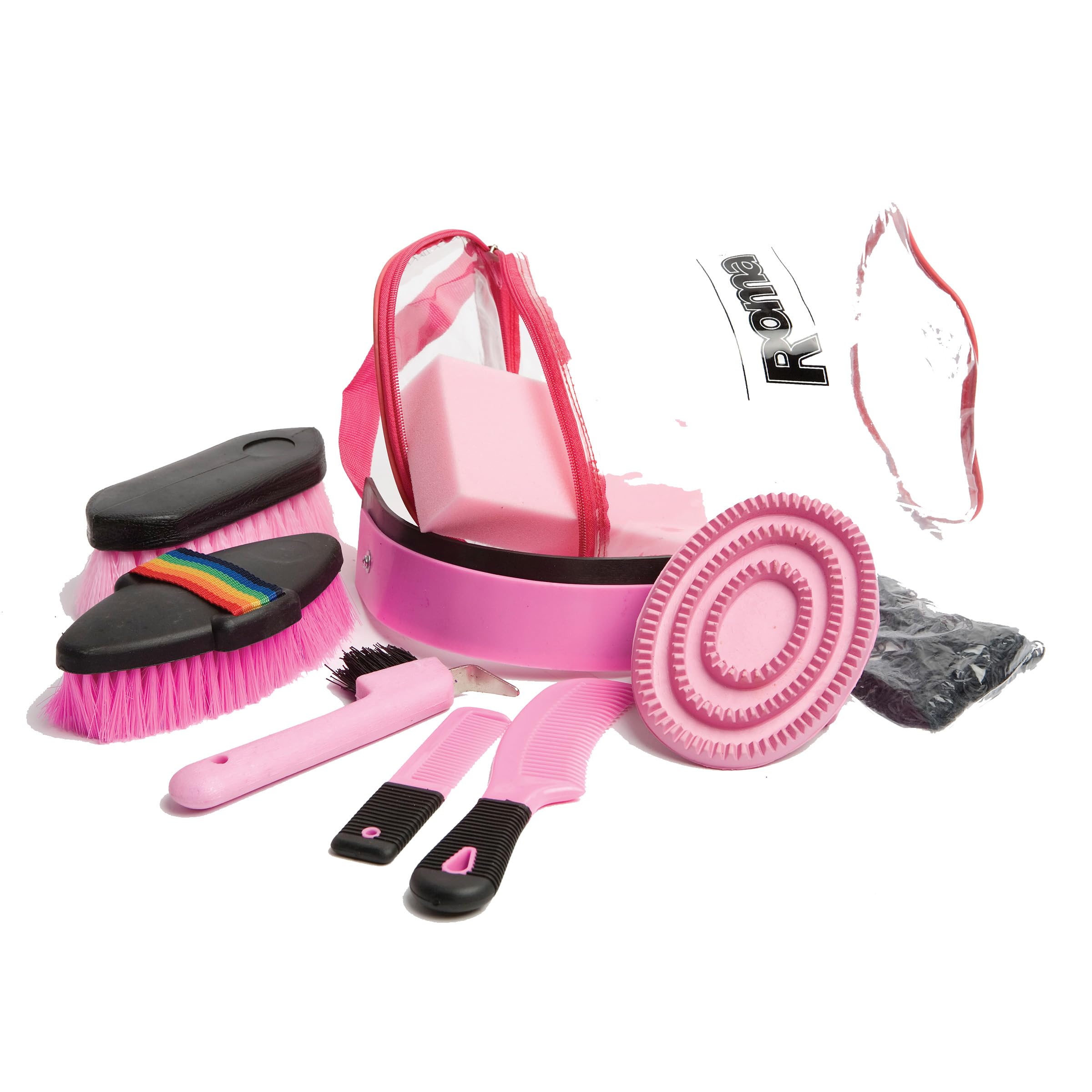 Roma Cylinder 9 Piece Grooming Kit, Pink