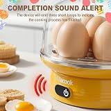 Macook Egg Cooker 7 Egg Capacity 350W LED Touch Auto Off Yellow view 3