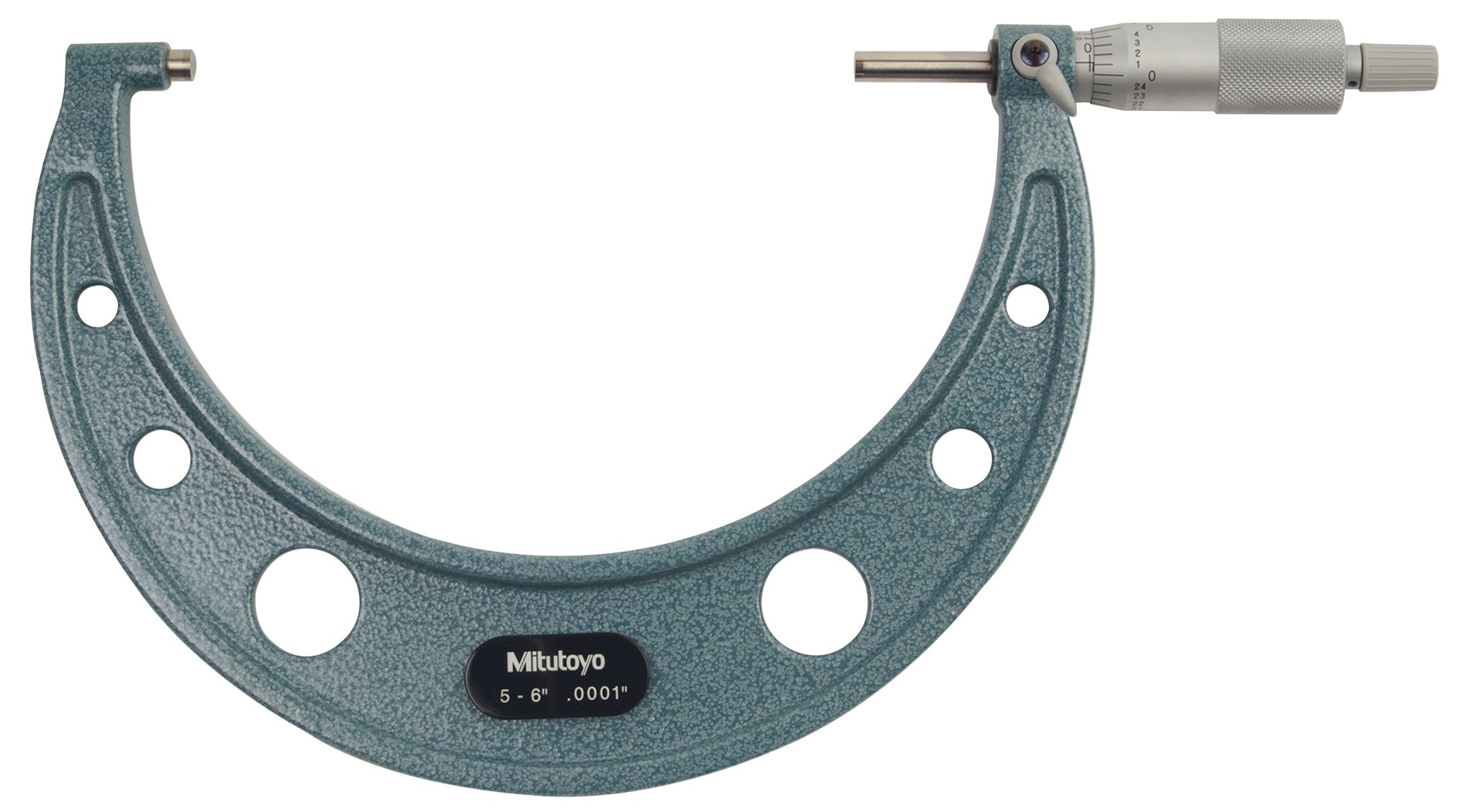 Mitutoyo 103-220 Series-103 Outside Micrometre with Ratchet Stop, 5"-6" Range, 0.0001" Graduation