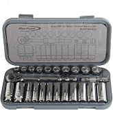 BluePoint BLPATSM3824, 3/8 DR Socket Set, 24PC/Set (Metric)