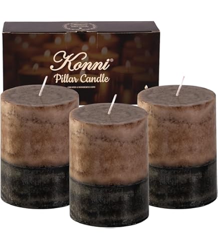 Amazon.com: Indian Tobacco Scented Brown Pillar Candle in Glass : Home &  Kitchen