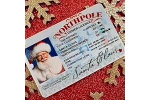 Web Launcher String Shooters Santa Claus Lost Drivers License Christmas Decorations,Novelty Sleigh Flying License ID Card,Santa Claus Card Flight Eve Key Box Gift Christmas Eve Key Box Gift (1 Pcs)