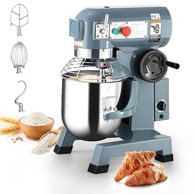 Towallmark Commercial Food Mixer 15QT 600W 110V 3 Speeds Adjustable, Stainless Steel Bowl Stand Mixer With Safety Guard, Premium for Schools Bakeries Restaurants Pizzerias