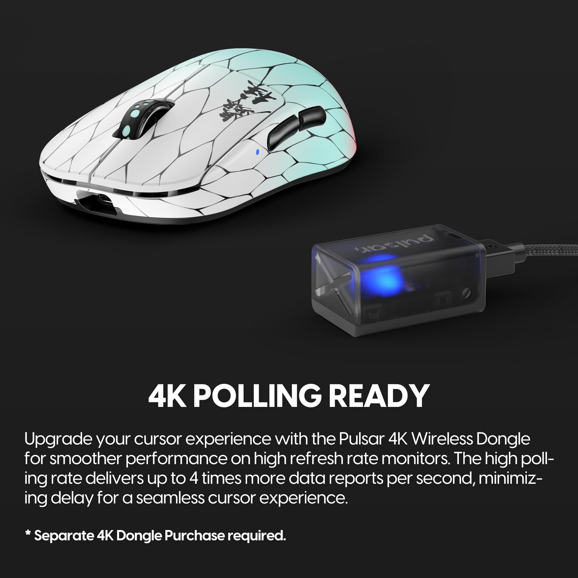 Pulsar Gaming Gears [Pulsar x Demon Slayer X2H Mini Wireless Gaming Mouse, Ultra Lightweight Collectible Mouse, Symmetrical PC Mac Computer Mice, Optical Switch, 26000 DPI (Superglide Included)