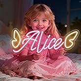 Custom Neon Signs, Personalized LED Neon Lights Name Sign Customizable for Wall Decor Kids Room Wedding Birthday Party Bedroom Bar Shop Business Logo Christmas Gift