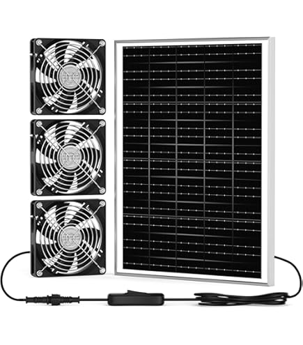 Amazon.com: Fanspex Solar 3 Fan Kit, Waterproofed Solar Powered