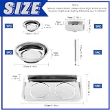 GLARKS 5Pc Magnetic Tool Tray Set Pickup Tool Round Square Socket Screw Nut view 2