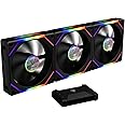 GAMDIAS 3x120mm ARGB PWM Case Fans w/USB Hub, 2 Blades (Standard & Reverse Blades) in 1 Fan Pack, Sync with RGB Motherboards, Easy Installation & Cable Management w/Cabless Daisy Chain