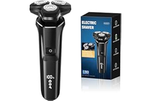 Electric Razor for Men, Bazivve Electric Shaver for Men, Rechargeable Wet Dry Shaver with Pop-Up Trimmer, Cordless Portable Razor, IPX7 Waterproof(Black)