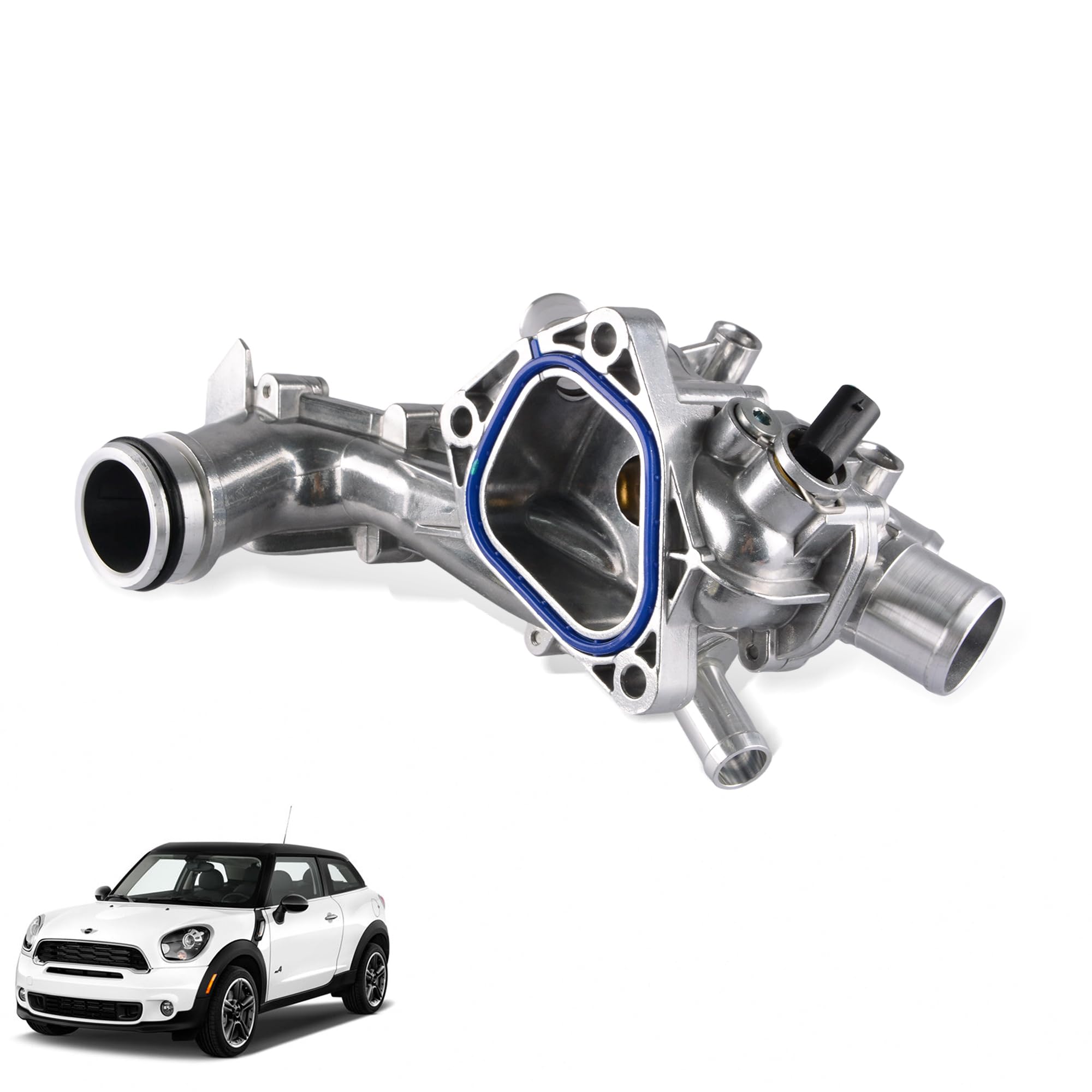 Photo 1 of 11538674895 Engine Coolant Thermostat Housing Assembly Compatible for Mini Cooper 2011-2015, Mini Cooper Countryman 2011-2016, Mini Cooper Paceman 2013-2016